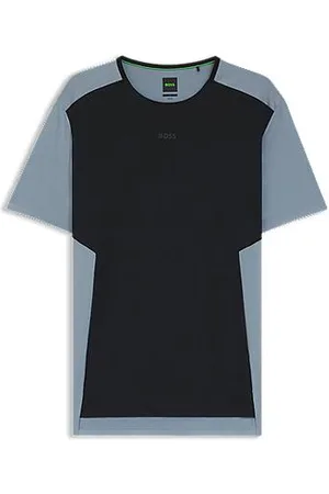 HUGO BOSS Trænings-T-shirt i mesh og jersey med dekorative reflekterende detaljer