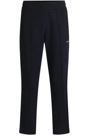 HUGO BOSS Tracksuit-bukser i jersey fra x ASTON MARTIN med perforeret læderstribe
