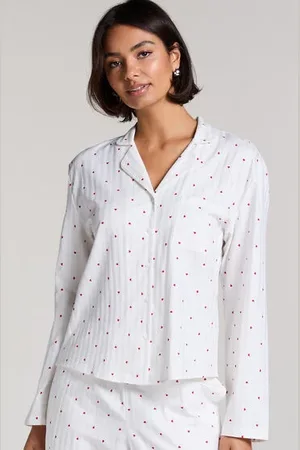 Hunkemöller Jacquard Hjerte Pyjamatop Langærmet