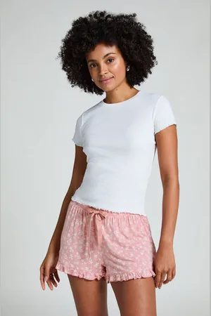 Hunkemöller Jerseyshorts med flæse
