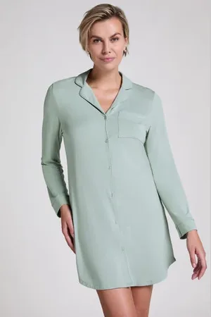 Hunkemöller Langærmet jerseyskjortekjole Essential