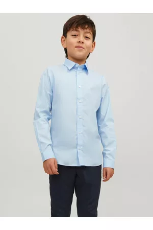 JACK & JONES Drenge Langærmede skjorter - Drenge Ensfarvet Skjorte
