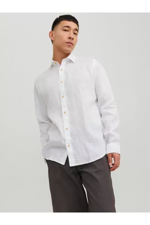 JACK & JONES Mænd Langærmede skjorter - Comfort Fit Skjortekrave Skjorte