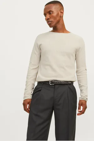 JACK & JONES Ensfarvet Striktrøje