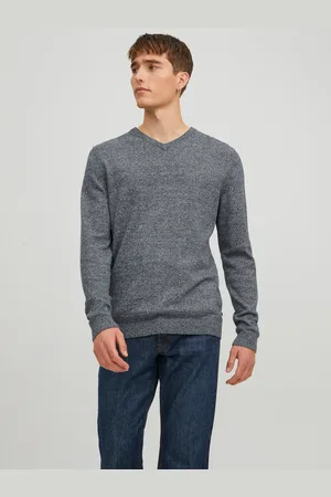 JACK & JONES Ensfarvet Striktrøje
