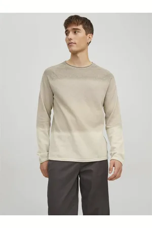 JACK & JONES Ensfarvet Striktrøje