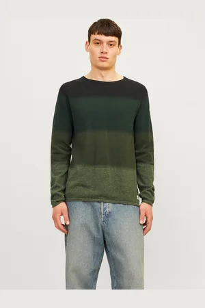 JACK & JONES Ensfarvet Striktrøje