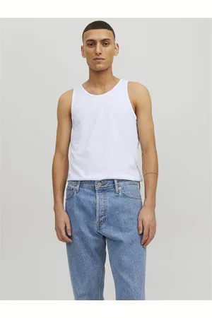 JACK & JONES 2-pak Ensfarvet O-hals Tanktop