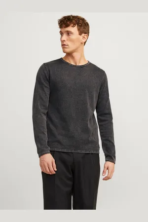 JACK & JONES Ensfarvet Striktrøje