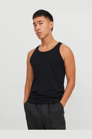 JACK & JONES 2-pak Ensfarvet O-hals Tanktop