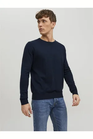 JACK & JONES Ensfarvet Striktrøje