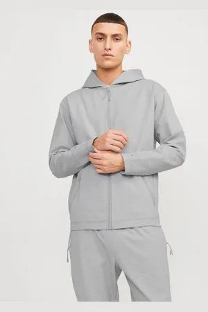 JACK & JONES Ensfarvet Hættetrøje Med Lynlås