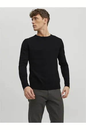 JACK & JONES Ensfarvet Striktrøje