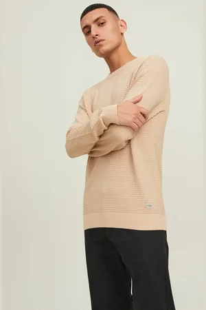 JACK & JONES Ensfarvet Striktrøje