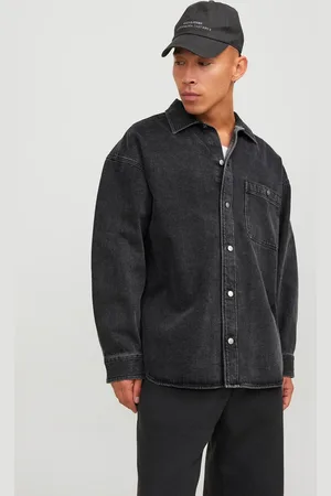 JACK & JONES Wide Fit Denimskjorte