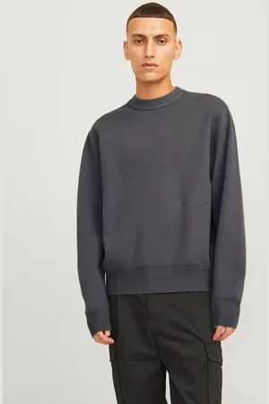 JACK & JONES Ensfarvet Striktrøje