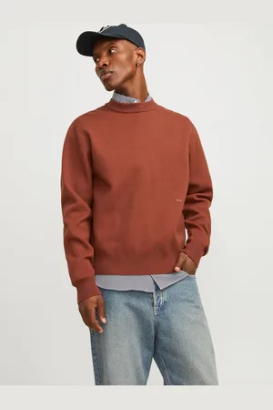 JACK & JONES Ensfarvet Striktrøje