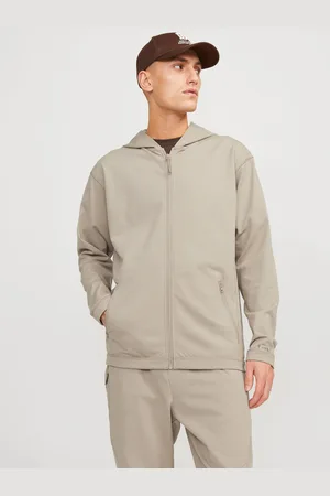 JACK & JONES Ensfarvet Hættetrøje Med Lynlås
