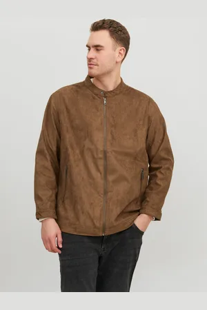 JACK & JONES Plus Size Bikerjakke I Læderlook