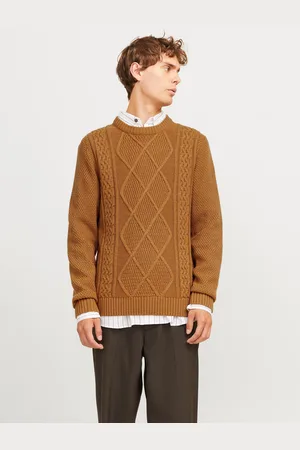 JACK & JONES Ensfarvet Striktrøje