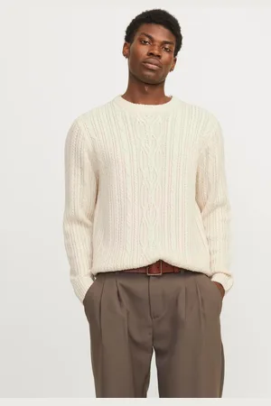 JACK & JONES Ensfarvet Striktrøje