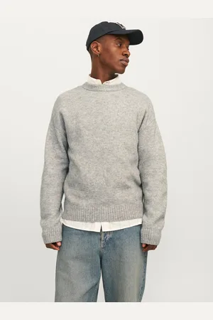 JACK & JONES Ensfarvet Striktrøje