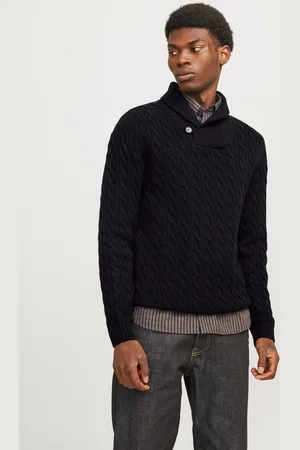 JACK & JONES Ensfarvet Striktrøje