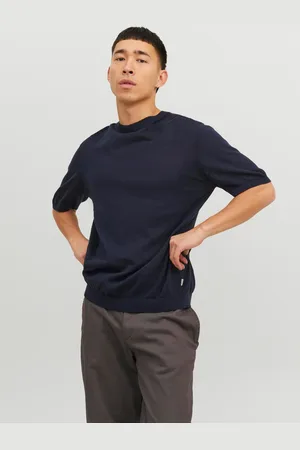 JACK & JONES Ensfarvet Crewneck Striktrøje