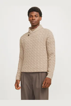 JACK & JONES Ensfarvet Striktrøje
