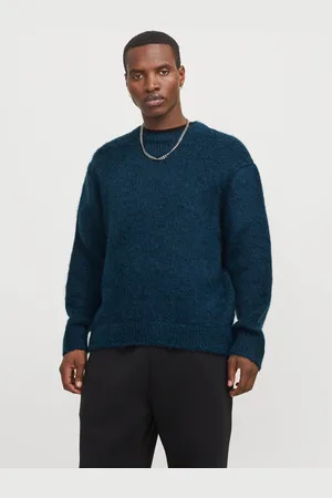 JACK & JONES Ensfarvet Striktrøje