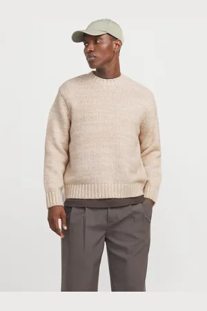 JACK & JONES Ensfarvet Striktrøje