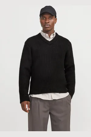 JACK & JONES Ensfarvet Striktrøje