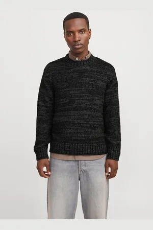 JACK & JONES Ensfarvet Striktrøje