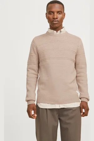 JACK & JONES Ensfarvet Striktrøje