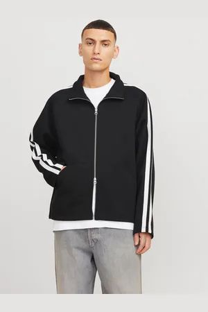 JACK & JONES Stribet Sweatshirt Med Lynlås