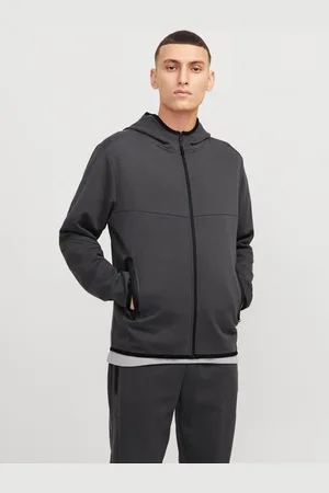 JACK & JONES Ensfarvet Hættetrøje Med Lynlås