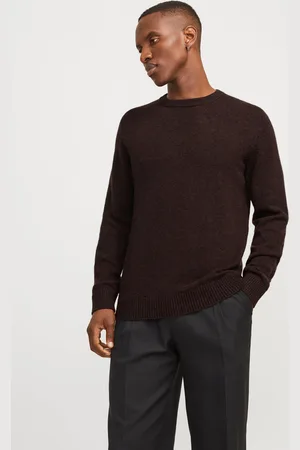 JACK & JONES Ensfarvet Striktrøje