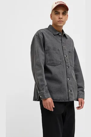 JACK & JONES Wide Fit Denimskjorte