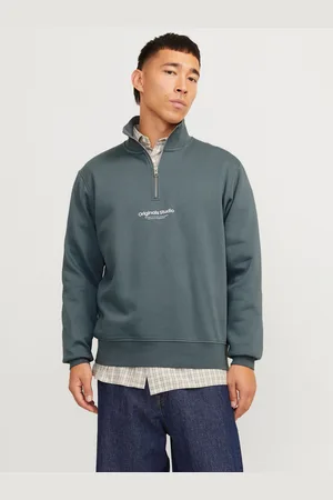 JACK & JONES Tekst Sweatshirt Med Halv Lynlås