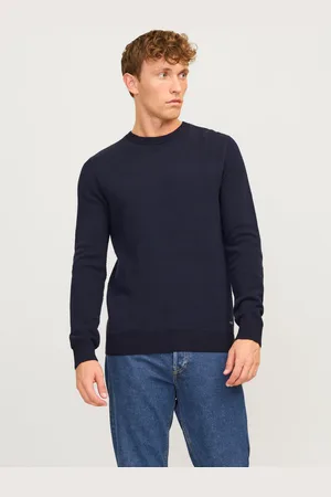 JACK & JONES Ensfarvet Striktrøje