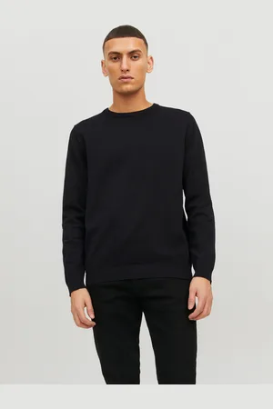 JACK & JONES Ensfarvet Striktrøje