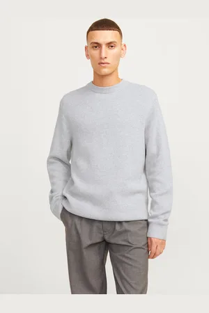 JACK & JONES Ensfarvet Striktrøje