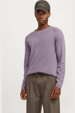 JACK & JONES Ensfarvet Striktrøje