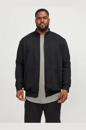 JACK & JONES Plus Size Ensfarvet Sweatshirt Med Lynlås