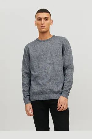 JACK & JONES Ensfarvet Striktrøje