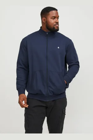 JACK & JONES Plus Size Ensfarvet Sweatshirt Med Lynlås