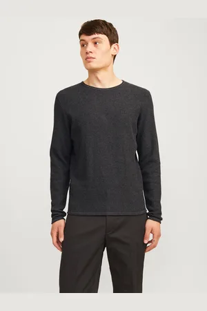 JACK & JONES Ensfarvet Striktrøje