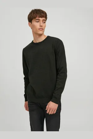 JACK & JONES Ensfarvet Striktrøje