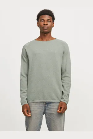 JACK & JONES Ensfarvet Striktrøje