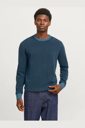 JACK & JONES Ensfarvet Striktrøje
